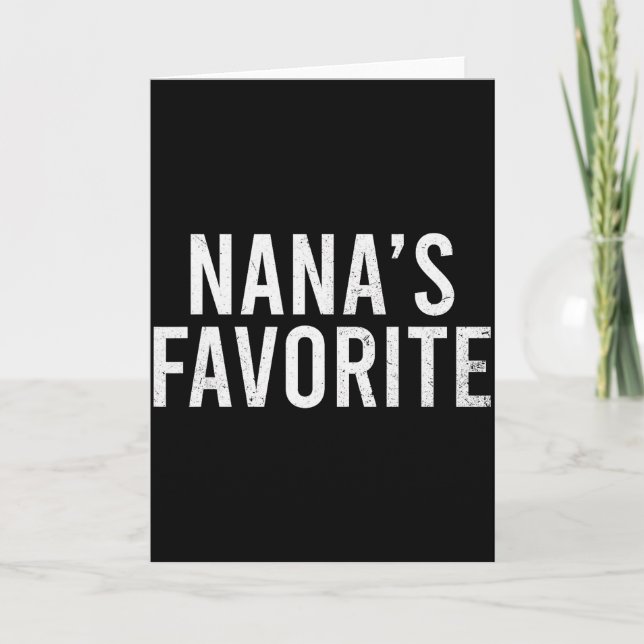 Carte Citation préférée de Nanas pour bébé petit-enfant  (Devant)