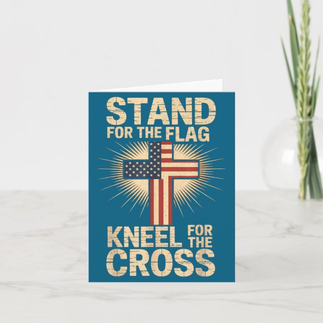 Carte Citation Religieuse Drapeau Usa Foi Chrétienne  (Devant)