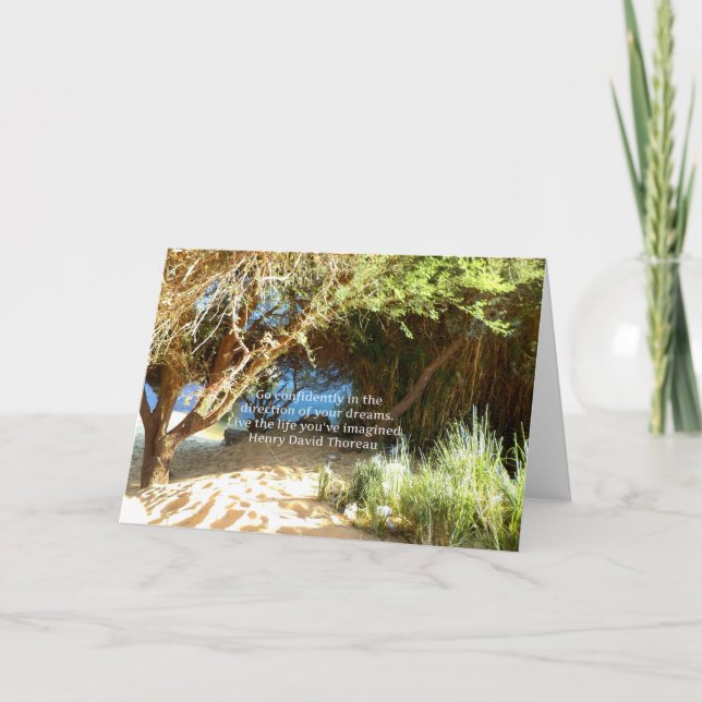 Carte Citation rêveuse de motivation de Henry David (Devant)