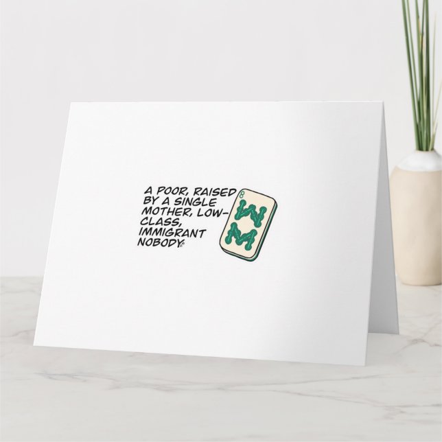Carte Citation scène de Mahjong de Crazy Rich Asians Cla (Devant)