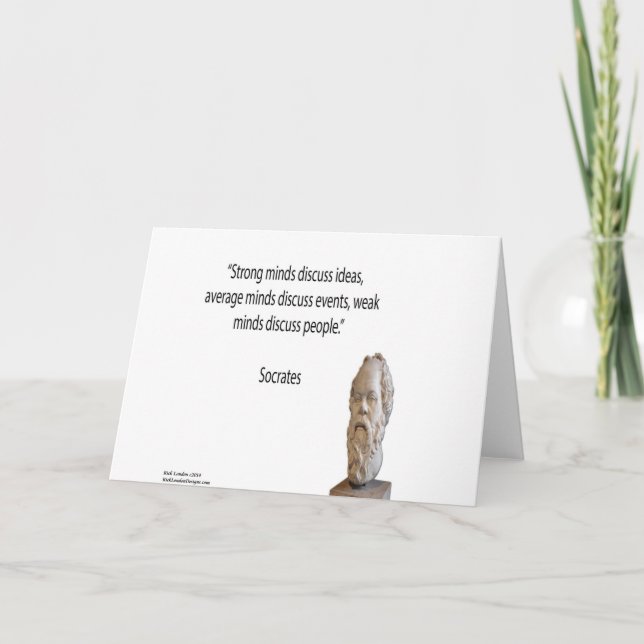 Carte Citation Socrates & Célèbres "Minds" (Devant)