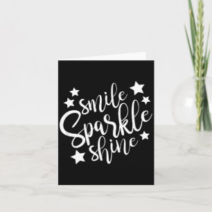 Carte Citation Sourire Étincelle Brille Dire Mignon