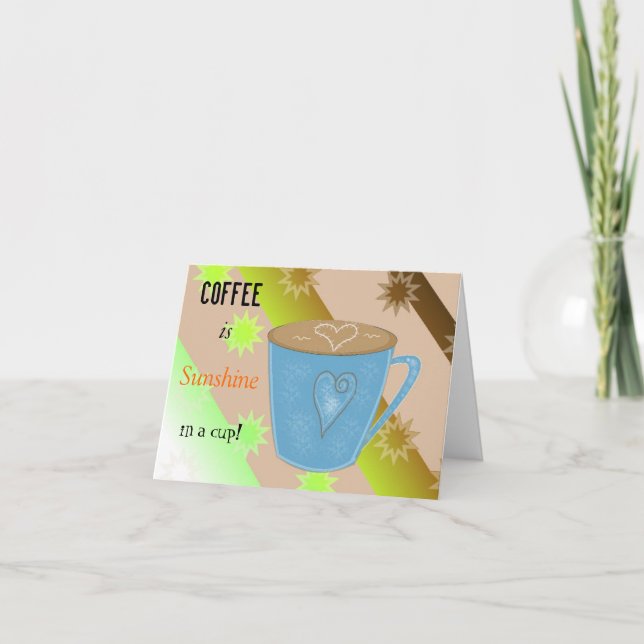 Carte Citation sur le café (Devant)