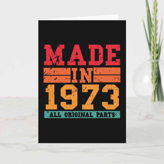 Carte Citation Vintage Anniversaire 1973 (Devant)