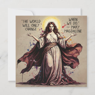 Carte Citation vintage Art Mary Magdalene