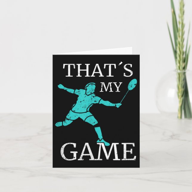 Carte Citations amusantes de Badminton Joueur de Badmint (Devant)