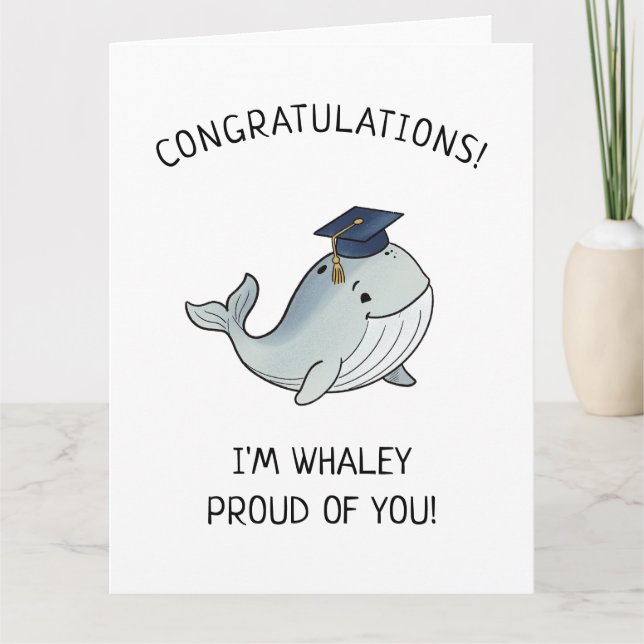 Carte Citations de baleine mignonnes pour la remise de d (Devant)