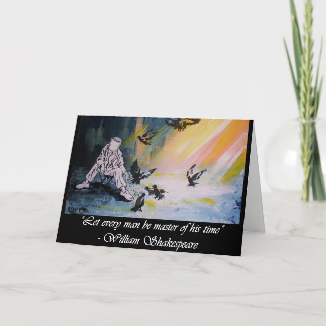 Carte Citations de inspiration réfléchies de têtes de (Devant)