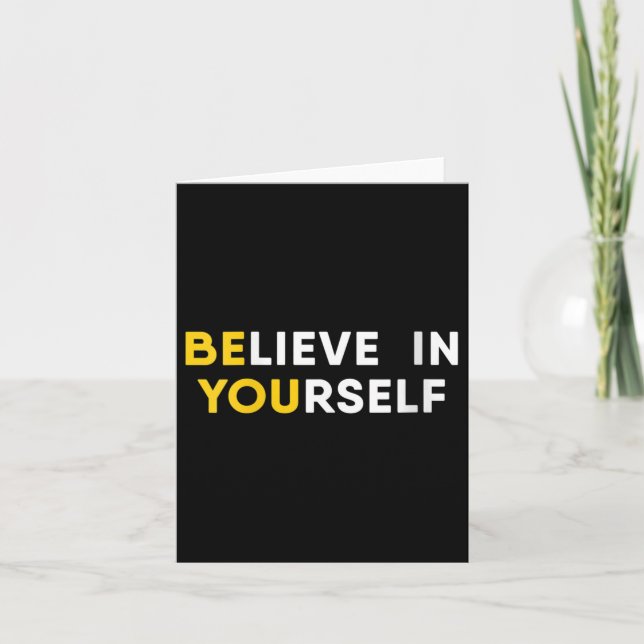 Carte Citations de motivation pour femmes Croyez en vous (Devant)