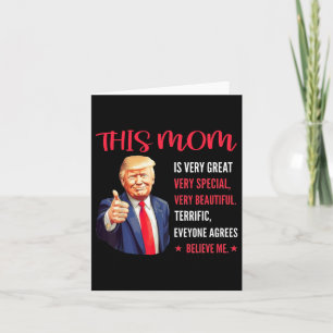 Carte Citations drôles de Trump pour la fête des Mères C