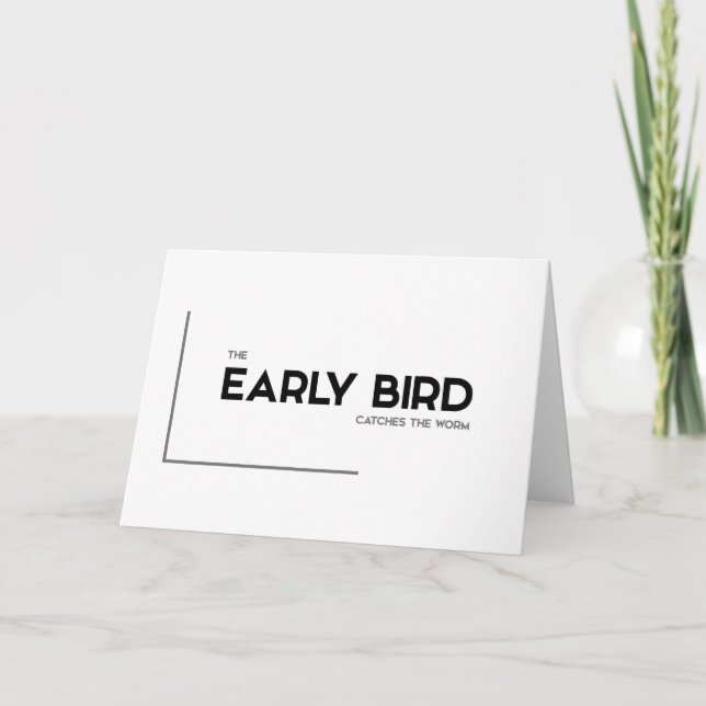 Carte Citations MODERNES : early bird (Devant)