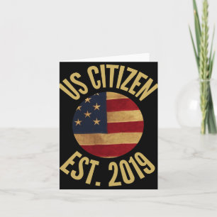 Carte Citoyenneté américaine 2019 Gif Drapeau américain