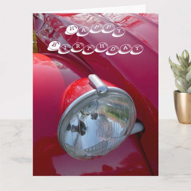 Carte Citroë 2CV, voiture vintage. (Petite plante)