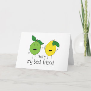 Carte Citron et chaux Meilleurs amis BFF Lemon Art Besoi