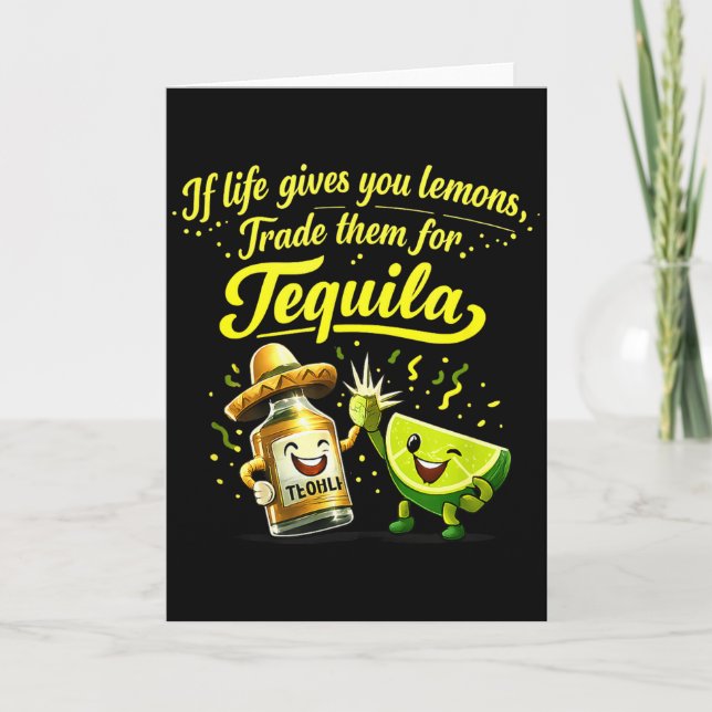 Carte Citron pour blague de script rétro pour l'équipe d (Devant)