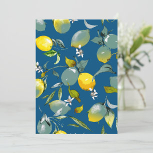 Carte citrons aquarelle 28