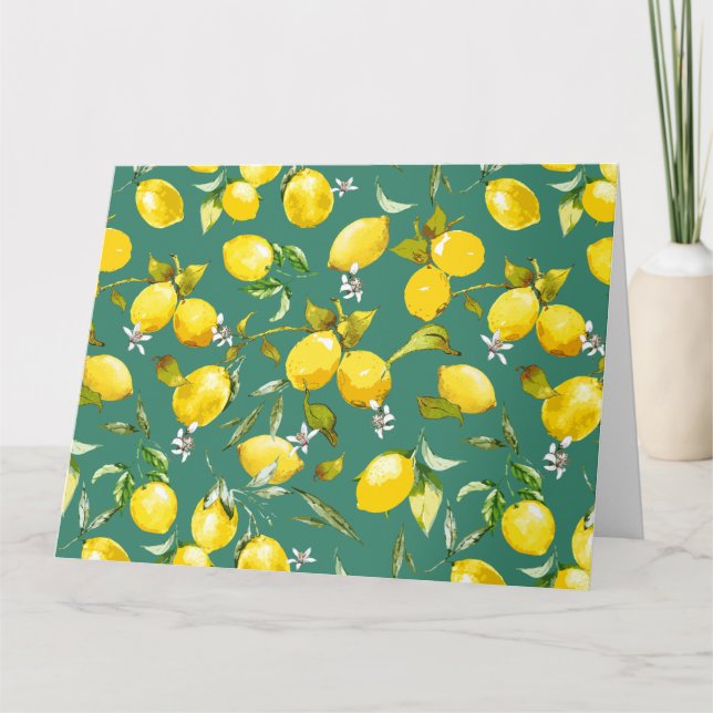 Carte citrons d'aquarelle 6 (Devant)