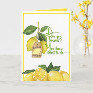 Carte Citrons et citronnelle Salutation encourageante