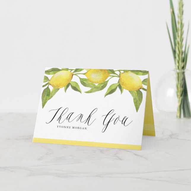 Carte Citrons et verdure Garland Mariage Merci (Devant)