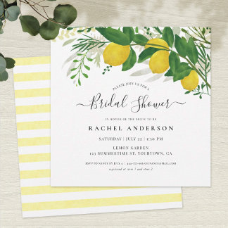 Carte Citrons frais et Fêtes des mariées Feuilles