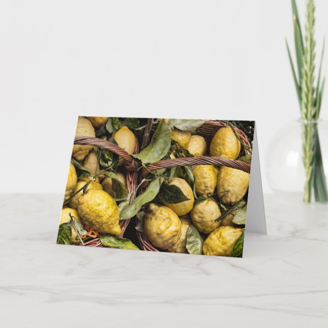 Carte Citrons italiens élégants de côte d'Amalfi de (Devant)