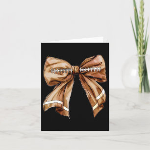 Carte Citrouille à ruban coquette Thanksgiving américain