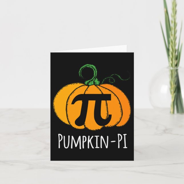 Carte Citrouille amusant Pi Halloween Costume Math Day O (Devant)