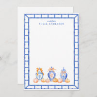 Carte Citrouille Automne Chinoiserie Ginger Jar No