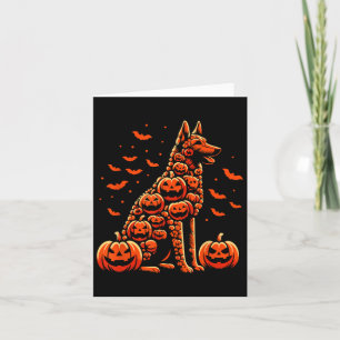 Carte Citrouille belge malinois Jack-o'-lantern Hallowee