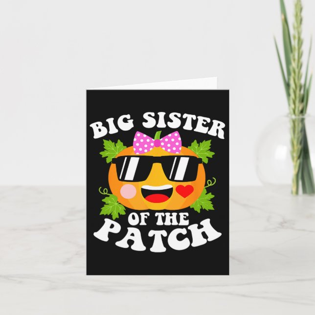 Carte Citrouille Big Soeur Du Patch Fun Halloween Fami (Devant)