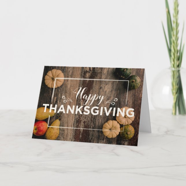 Carte citrouille bon thanksgiving (Devant)