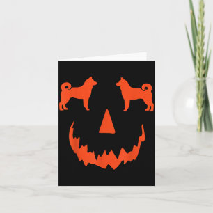 Carte Citrouille Chien Norvégien Elkhound Halloween