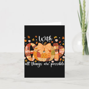 Carte Citrouille Coquette Patchwork Avec Dieu Toutes Cho