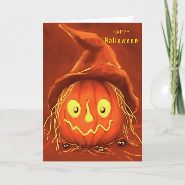 Carte Citrouille d'Halloween (Devant)