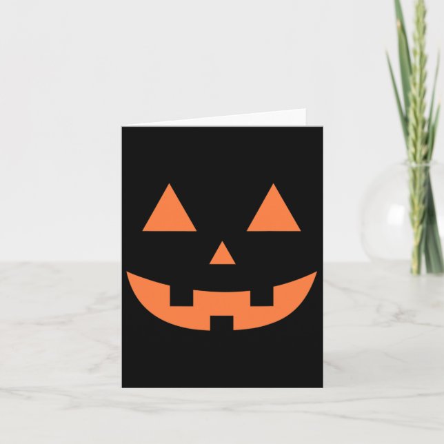 Carte Citrouille d'Halloween d'automne effrayante Jack O (Devant)