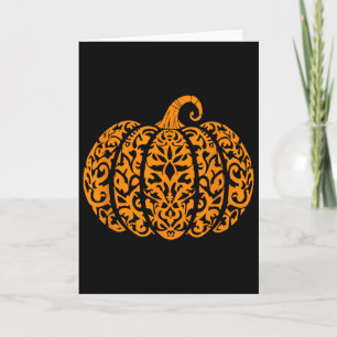 Carte Citrouille d'Halloween drôle de citrouille de Than
