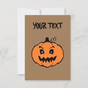 Carte Citrouille d'horreur d'Halloween