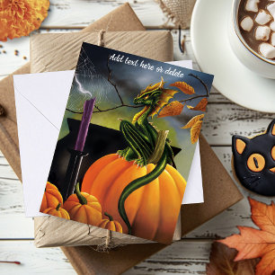 Carte Citrouille Dragon Cauldron Halloween