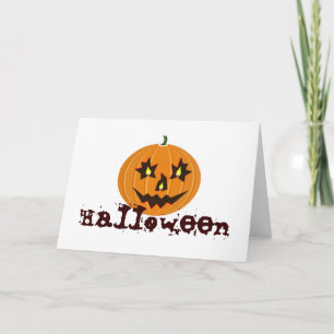 Carte Citrouille drôle de rappel d'Halloween