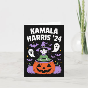 Carte Citrouille drôle d'Halloween Kamala Harris 2024 