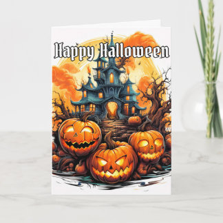 Carte Citrouille Éffrayant tristement lumineux | Hallowe