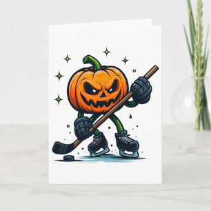 Carte Citrouille effrayante d'Halloween montrant des com