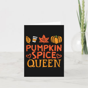 Carte Citrouille Épices Queen Fun Automne Automne Saison