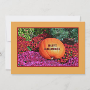 CARTE CITROUILLE ET FLEURS/ HAPPY HALLOWEEN FLOWERS
