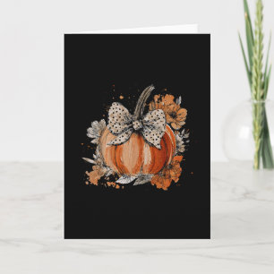 Carte Citrouille Floral Automne Saison Fleur Sauvage Rem