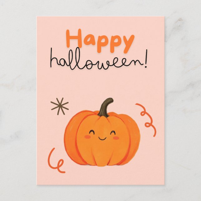 carte citrouille halloween (Devant)