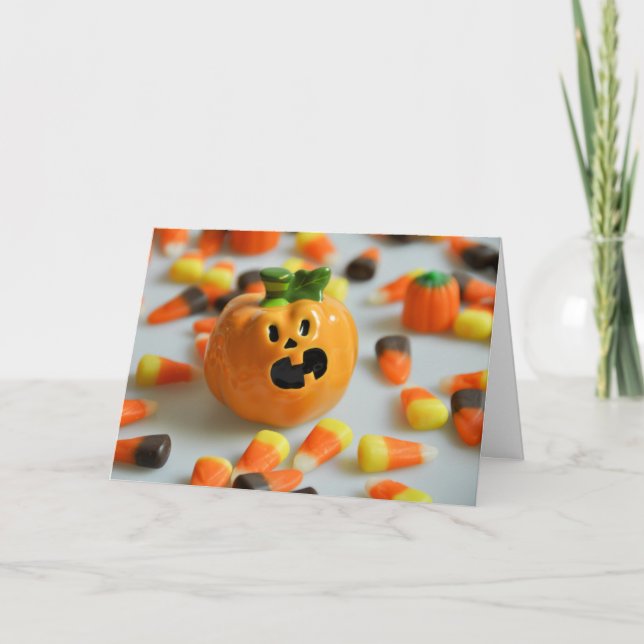 Carte citrouille Halloween (Devant)