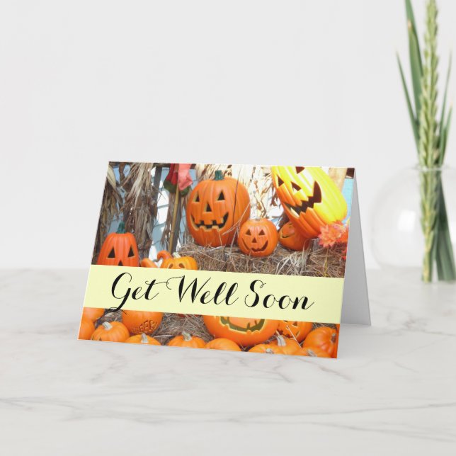 Carte Citrouille halloween Jack-o'-lantern orange citrou (Devant)
