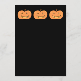 Carte Citrouille heureux sculpté. Halloween.
