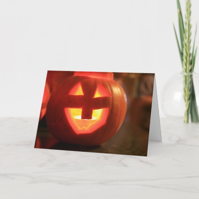 Carte Citrouille Jack-O-Lantern (Devant)